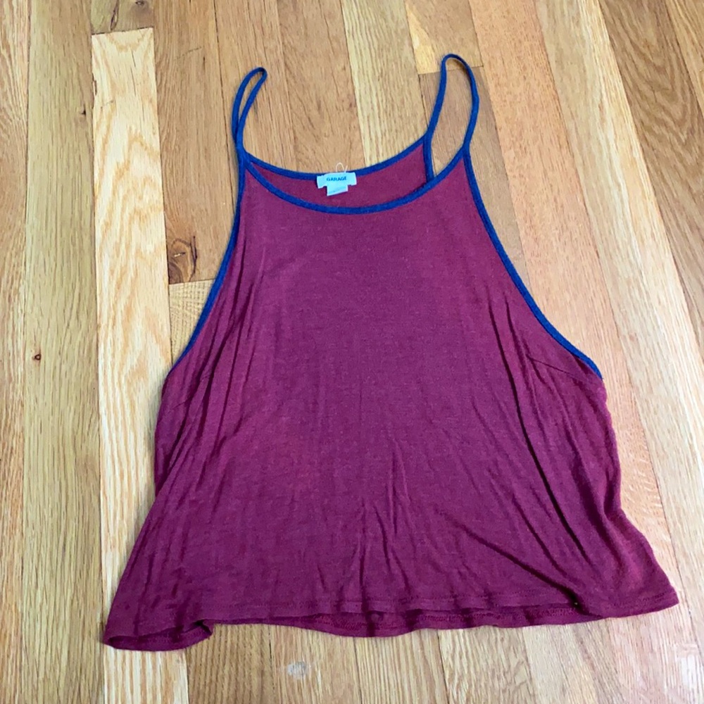 Red crop tank